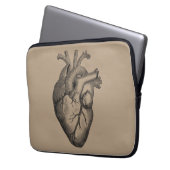 Vintage Herz-Illustration Laptopschutzhülle (Vorderseite Links)