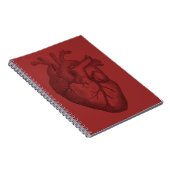 Vintage Herz-Illustration Notizblock (Rechte Seite)