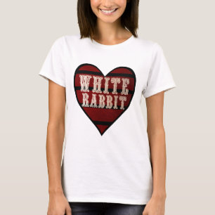 Vintage Herz Weißes Kaninchen T-Shirt