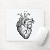 Vintage Herzanatomie | Anpassbar Mousepad (Mit Mouse)