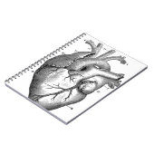 Vintage Herzanatomie | Anpassbar Notizblock (Linke Seite)