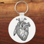 Vintage Herzanatomie Schlüsselanhänger (Vorderseite)