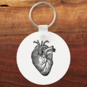 Vintage Herzanatomie Schlüsselanhänger (Vorderseite)