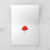 Vintage Herzballone - kundenspezifisch Karte (Innenseite)