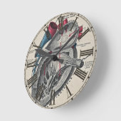 Vintage Herzdiagramm Zeichnend Runde Wanduhr (Winkel)