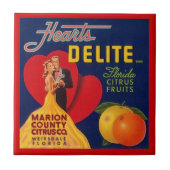 Vintage Herzen Delite Fliese (Vorderseite)