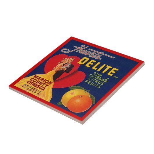 Vintage Herzen Delite Fliese (Seite)