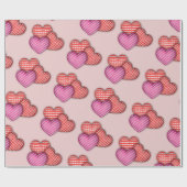 Vintage Herzen Geschenkpapier (Flach)
