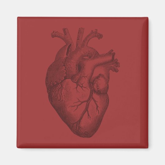 Vintage Herzerkrankung Magnet (Vorne)