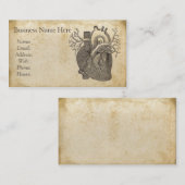 Vintage Herzerkrankung Visitenkarte (Vorne/Hinten)