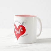 Vintage Herzflying Tasse (VorderseiteRechts)