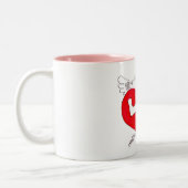 Vintage Herzflying Tasse (Links)