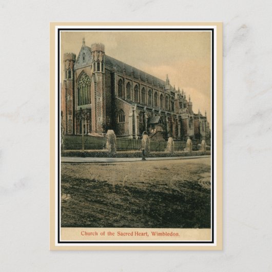 Vintage Herzkirche Wimbledon Postkarte (Vorderseite)