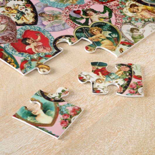 Vintage Herzklopfe Puzzle (Seite)