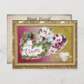 Vintage Herzklopfe Valentine Postkarte (Vorne/Hinten)