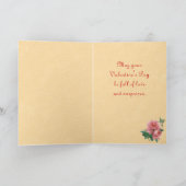 Vintage Herzkönigin Feiertagskarte (Innenseite)