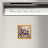 "Vintage Herzschläge verstrickt" Magnet (In Situ (Geschirrspüler))