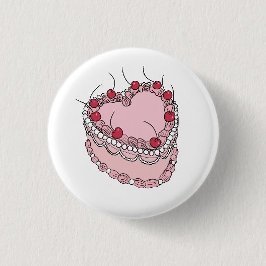 Vintage-Herztorte Button (Vorderseite)