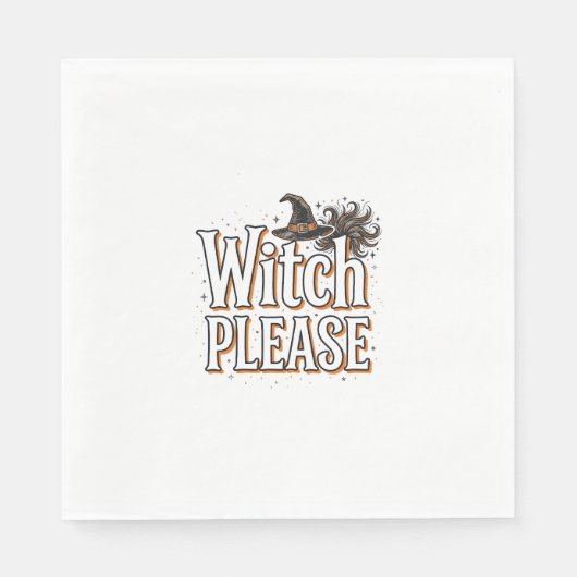 Vintage Hexe Bitte Halloween Vektordesign_1 Serviette (Vorderseite)