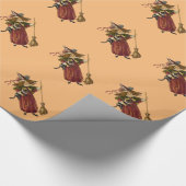 Vintage Hexe Geschenkpapier (Ecke)