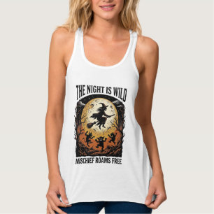 Vintage Hexe Halloween Mondschein Unfug Grafik_1 Tank Top