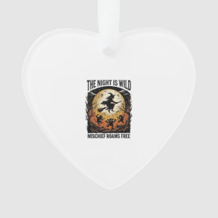 Vintage Hexe Halloween Mondscheingeheimnis Grafik_ Ornament