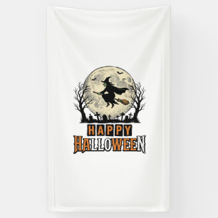 Vintage Hexe Happy Halloween Vektordesign_1 Banner