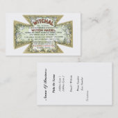 Vintage Hexe-Haselnuss-Geschäfts-Karte Visitenkarte (Vorne/Hinten)