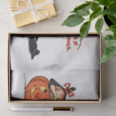 Vintage Hexe mit KürbisHalloween-Dekoupage Seidenpapier (Geschenk)