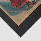 Vintage Hexe mit schwarzer Katze und Teufel Seidenpapier (Ausschnitt)