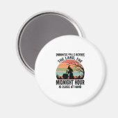 Vintage Hexe Mitternachtsstunde Halloween Design_1 Magnet (Vorderseite/Rückseite)