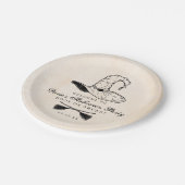 Vintage Hexe Pappteller (Schrägansicht)