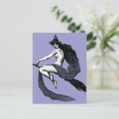 Vintage Hexe Postkarte (Stehend Vorderseite)