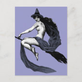 Vintage Hexe Postkarte (Vorderseite)