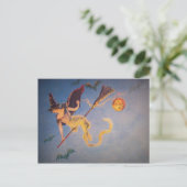 Vintage Hexe Postkarte (Stehend Vorderseite)