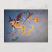 Vintage Hexe Postkarte (Vorderseite)