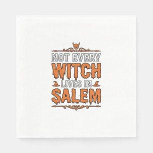 Vintage Hexe Salem Halloween-Schriftdesign_1 Serviette
