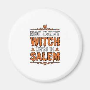 Vintage Hexe Salem Halloween-Schriftzug Design_1 Magnet