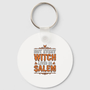 Vintage Hexe Salem Halloween-Schriftzug Design_1 Schlüsselanhänger