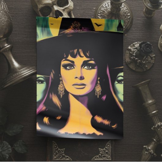 Vintage Hexe Seidenpapier