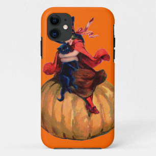 Vintage-Hexe und schwarze Katze iPhone-Hülle Case-Mate iPhone Hülle
