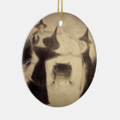 Vintage Hexe-Verzierung Keramikornament (Rechts)