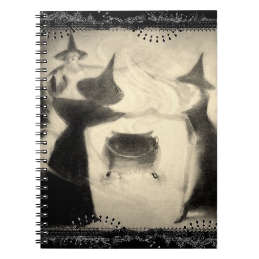 Vintage Hexe-Zeitschrift Notizblock (Vorderseite)