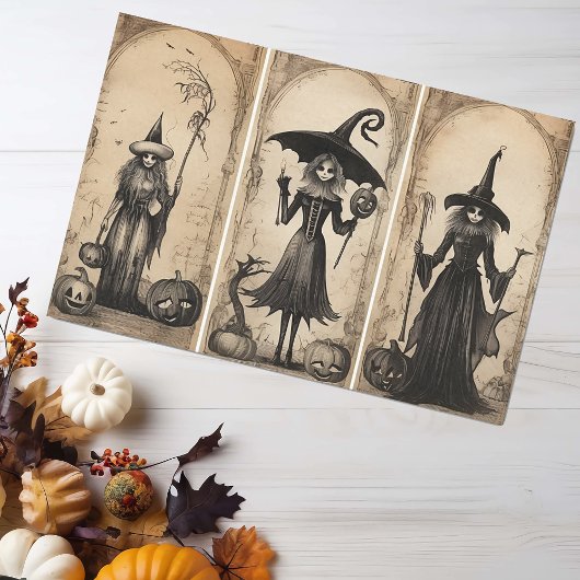 Vintage Hexen AltHalloween-Dekoupage Seidenpapier