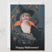 Vintage Hexen bräw. gebärende Harnsteine Kat große Einladung (Vorderseite)