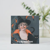 Vintage Hexen brennen mit Harnstuben Einladung (Stehend Vorderseite)