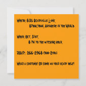 Vintage Hexen brennen mit Harnstuben Einladung (Rückseite)