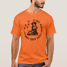 Vintage Hexen-Dame und Hund-Illustration
