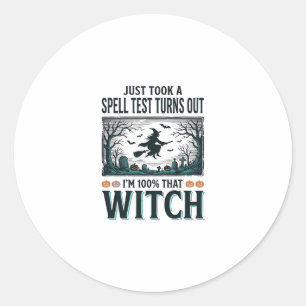 Vintage-Hexen-DNA-Humor-Halloween-Vektordesign_1 Runder Aufkleber