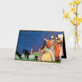 Vintage Hexen ergänzen Text Karte (Gelbe Blume)